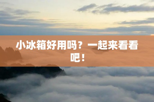 小冰箱好用吗?一起来看看吧! 小冰箱好用吗?一起来看看吧!