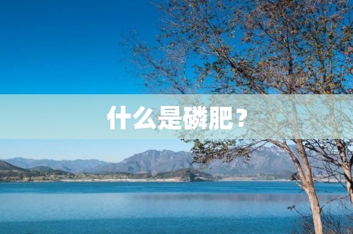 什么是磷肥? 什么是磷肥?