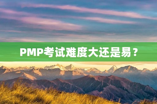 PMP考试难度大还是易?