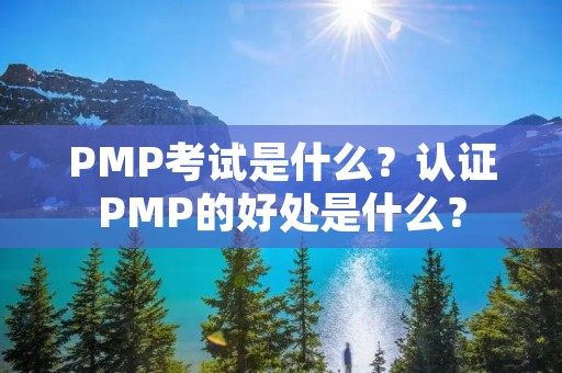 PMP考试是什么?认证PMP的好处是什么?