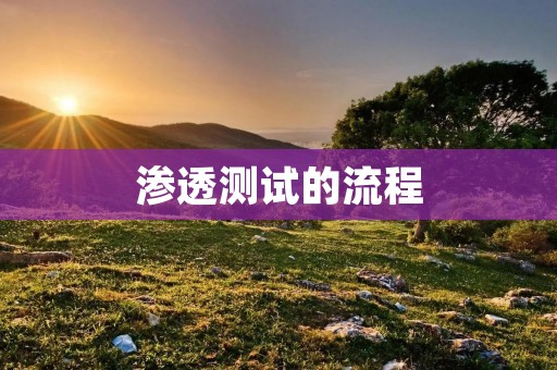 渗透测试的流程