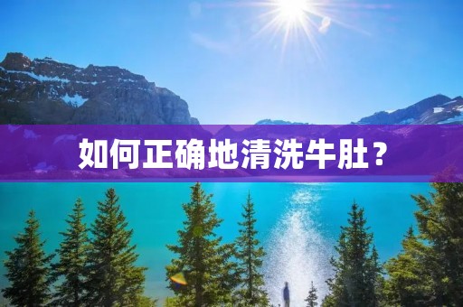 如何正确地清洗牛肚?