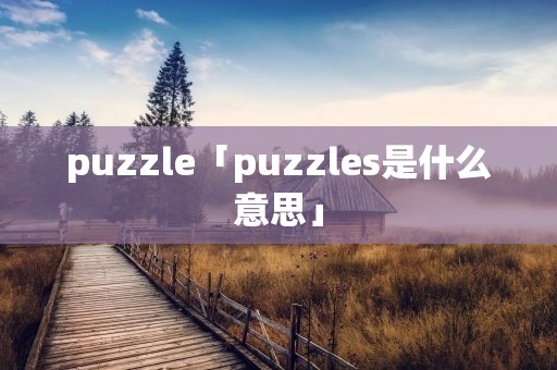 puzzle「puzzles是什么意思」 puzzle「puzzles是什么意思」