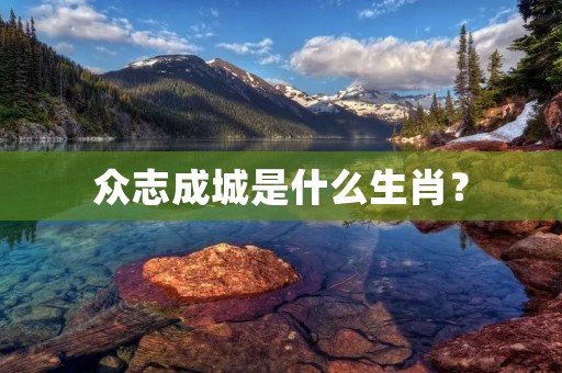 众志成城是什么生肖？