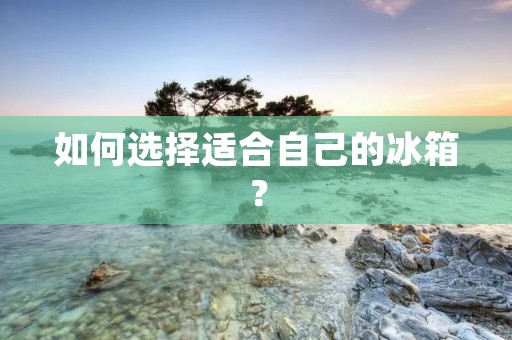 如何选择适合自己的冰箱？