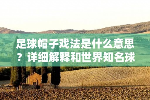 足球帽子戏法是什么意思?详细解释和世界知名球员的表现