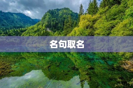名句取名：寓意深远的命名艺术