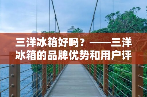 三洋冰箱好吗？——三洋冰箱的品牌优势和用户评价