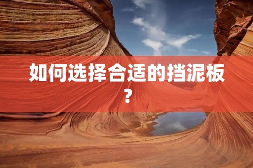 如何选择合适的挡泥板? 如何选择合适的挡泥板?