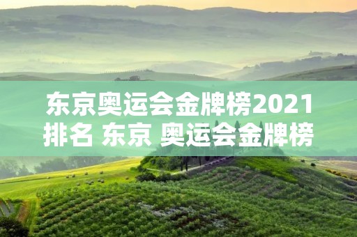 东京奥运会金牌榜2021排名 东京 奥运会金牌榜