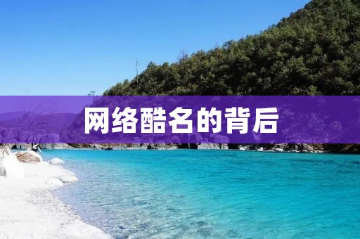网络酷名的背后