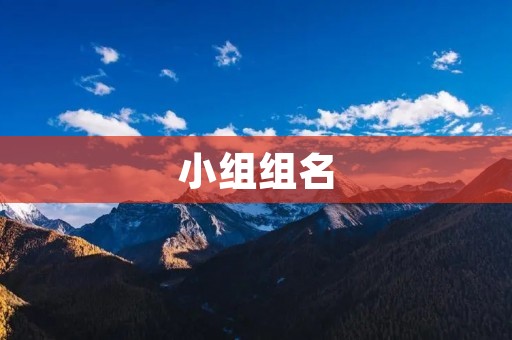 小组组名:创意天团