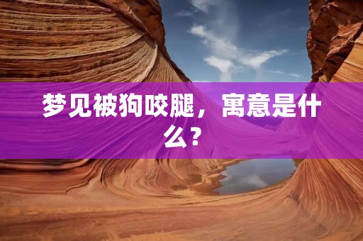 梦见被狗咬腿,寓意是什么?