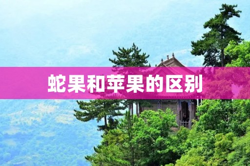 蛇果和苹果的区别