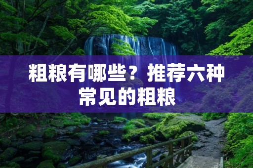 粗粮有哪些?推荐六种常见的粗粮