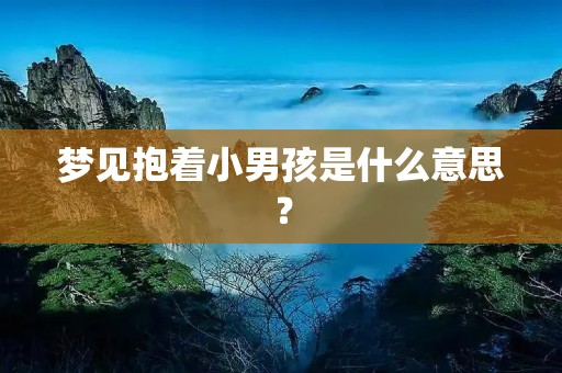 梦见抱着小男孩是什么意思?