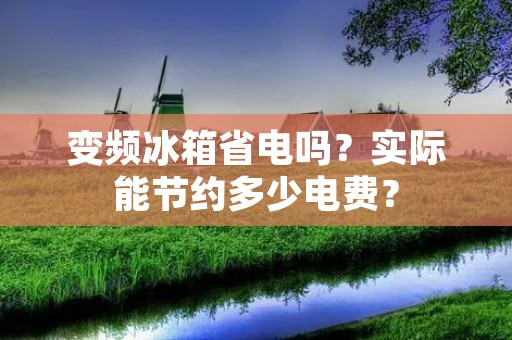 变频冰箱省电吗?实际能节约多少电费?