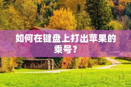 如何在键盘上打出苹果的乘号? 如何在键盘上打出苹果的乘号?