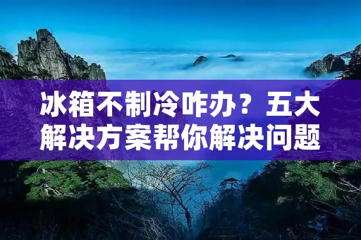 冰箱不制冷咋办？五大解决方案帮你解决问题！