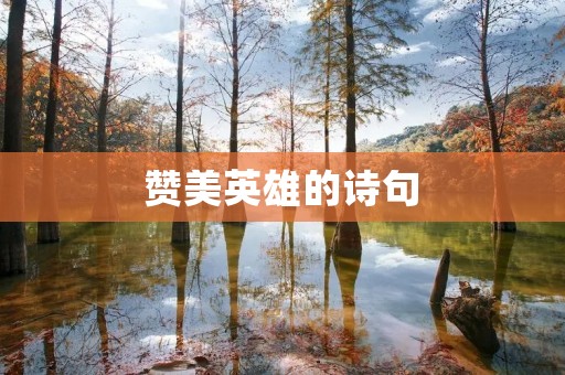 赞美英雄的诗句