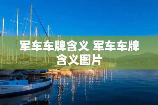军车车牌含义 军车车牌含义图片