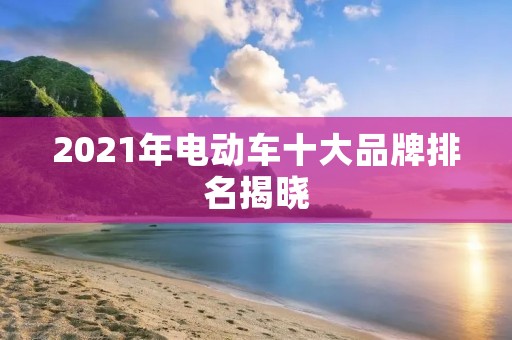 2021年电动车十大品牌排名揭晓