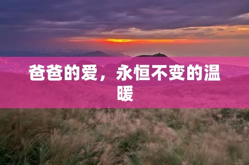 爸爸的爱,永恒不变的温暖 爸爸的爱,永恒不变的温暖