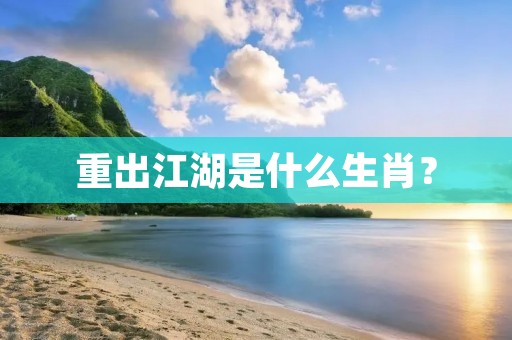 重出江湖是什么生肖?