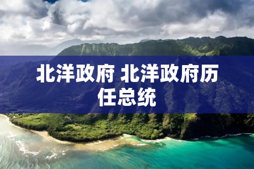 北洋政府 北洋政府历任总统
