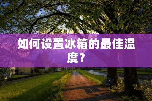 如何设置冰箱的最佳温度？