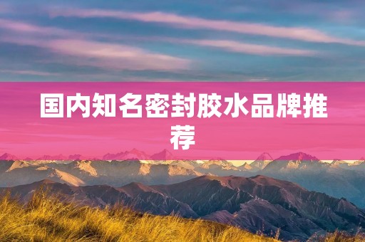 国内知名密封胶水品牌推荐