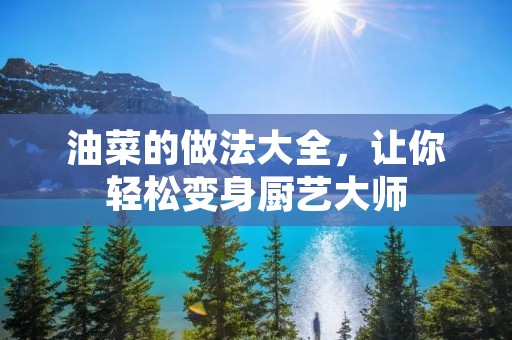 油菜的做法大全，让你轻松变身厨艺**