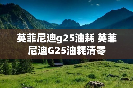 英菲尼迪g25油耗 英菲尼迪G25油耗清零