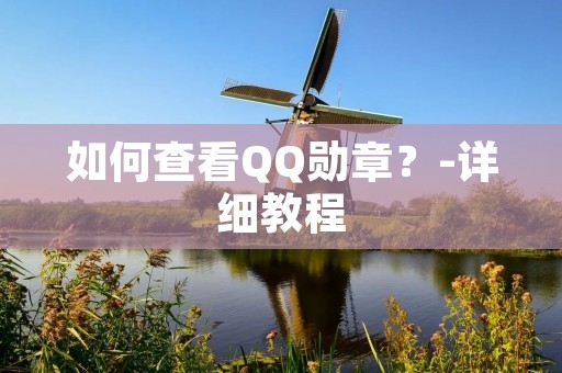 如何查看QQ勋章？-详细教程