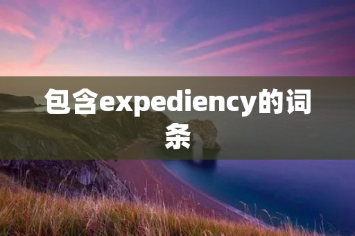 包含expediency的词条 包含expediency的词条