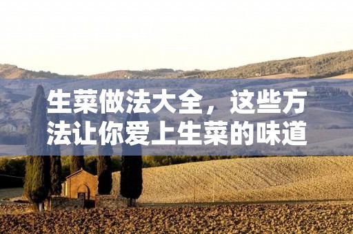 生菜做法大全,这些方法让你爱上生菜的味道 生菜做法大全,这些方法让你爱上生菜的味道