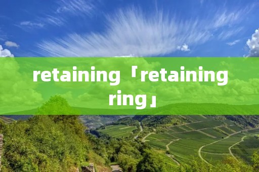 retaining「retaining ring」 retaining「retaining ring」