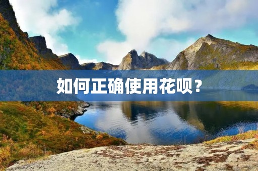 如何正确使用花呗? 如何正确使用花呗?