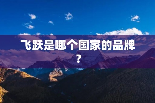 飞跃是哪个国家的品牌?