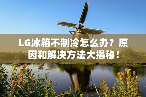 LG冰箱不制冷怎么办?原因和解决方法大揭秘!