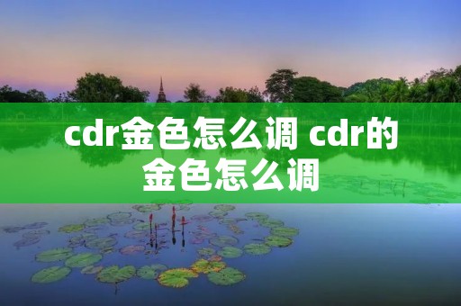 cdr金色怎么调 cdr的金色怎么调 cdr金色怎么调 cdr的金色怎么调