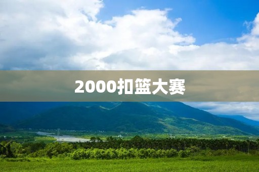 2000扣篮大赛：历史上最激烈的扣篮盛宴