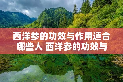 西洋参的功效与作用适合哪些人 西洋参的功效与作用适合哪些人失眠