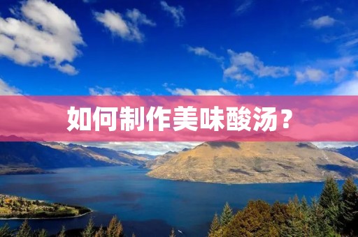 如何制作美味酸汤？
