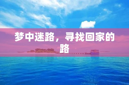 梦中迷路，寻找回家的路