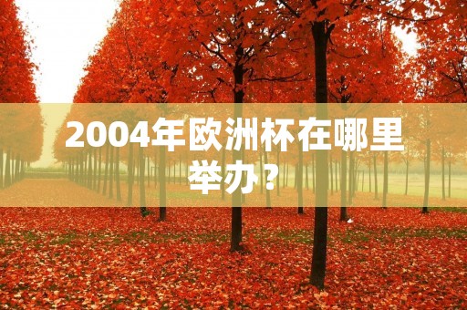 2004年欧洲杯在哪里举办? 2004年欧洲杯在哪里举办?