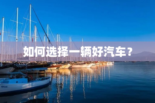 如何选择一辆好汽车? 如何选择一辆好汽车?