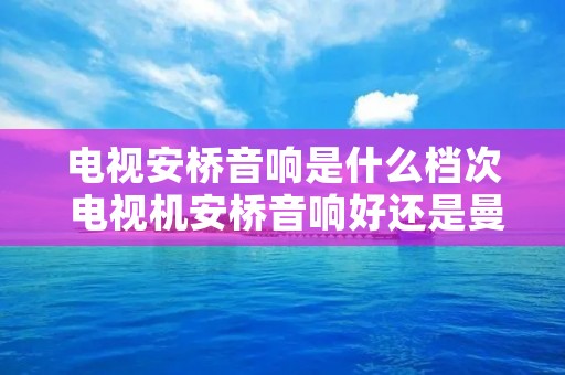 电视安桥音响是什么档次 电视机安桥音响好还是曼顿