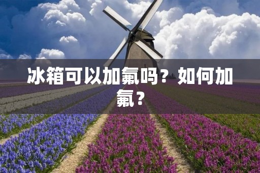 冰箱可以加氟吗？如何加氟？