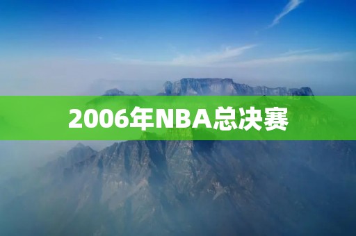 2006年NBA总决赛：热火夺冠，韦德成MVP
